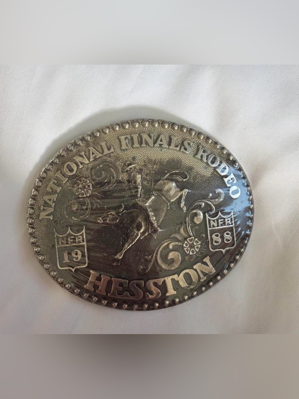 1988 Hesston NFR Belt Buckle National Finals Rodeo Vintage Commemorative Sealed